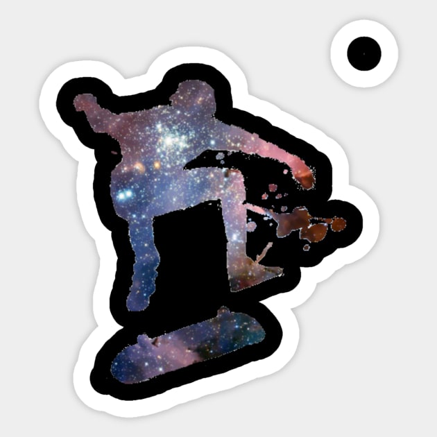 Spacey Skater Sticker by wizarrup